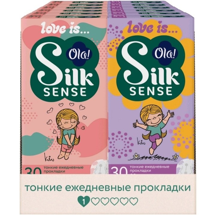 Прокладки ежедневные Ola! тонкие SILK SENSE LIGHT TEENS, 30 шт. | отзывы