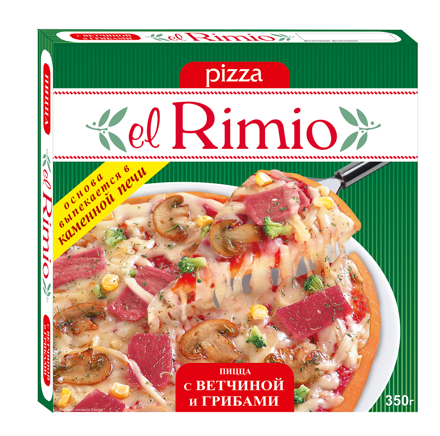 Пицца El Rimio с ветчиной и грибами фото