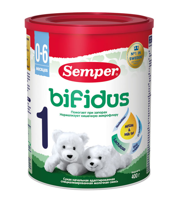 Детская молочная смесь Semper Bifidus 1 с рождения фото