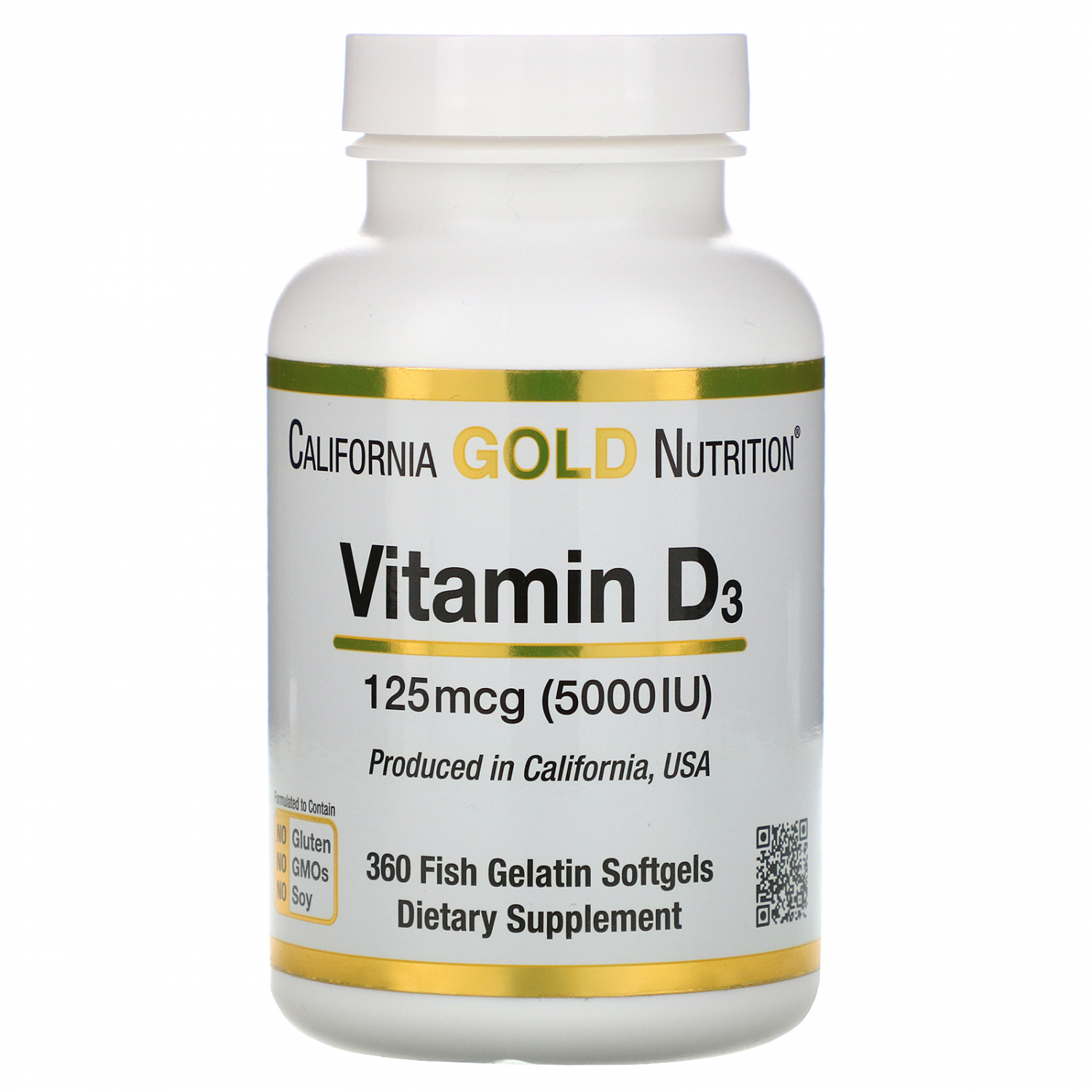 Витамины California Gold Nutrition Vitamin D3 5000 IU фото