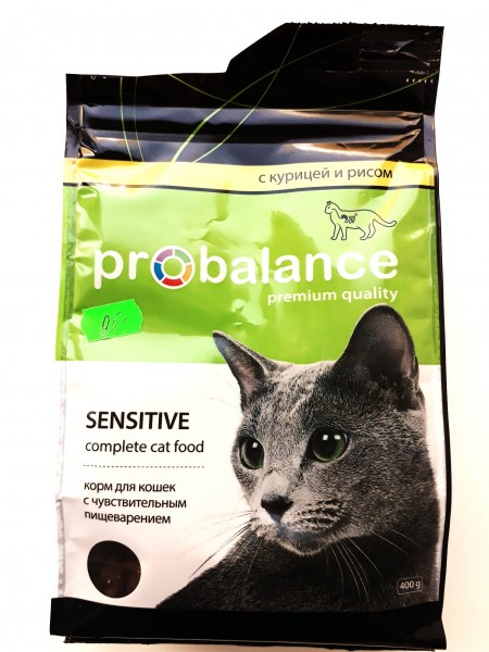 Корм для кошек Probalance SENSITIVE с курицей и рисом - «Помогает нашему  любимцу избегать аллергии.» | отзывы