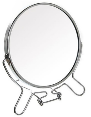 Зеркало Mirror круглое, косметическое, двустороннее с увеличением, на ...
