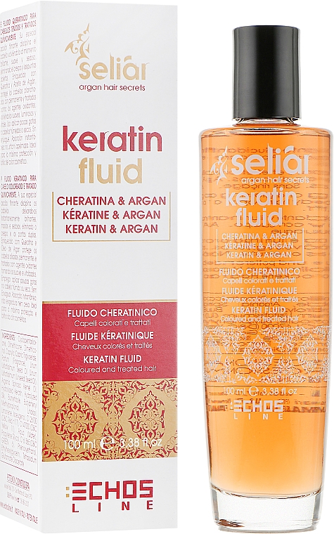 Масло для волос Echosline  Seliar Keratin Fluid с кератином и аргана фото