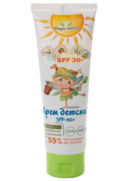 Солнцезащитный крем "Magic Herbs" SPF-30+ для детей - «☼ Бюджетный ...