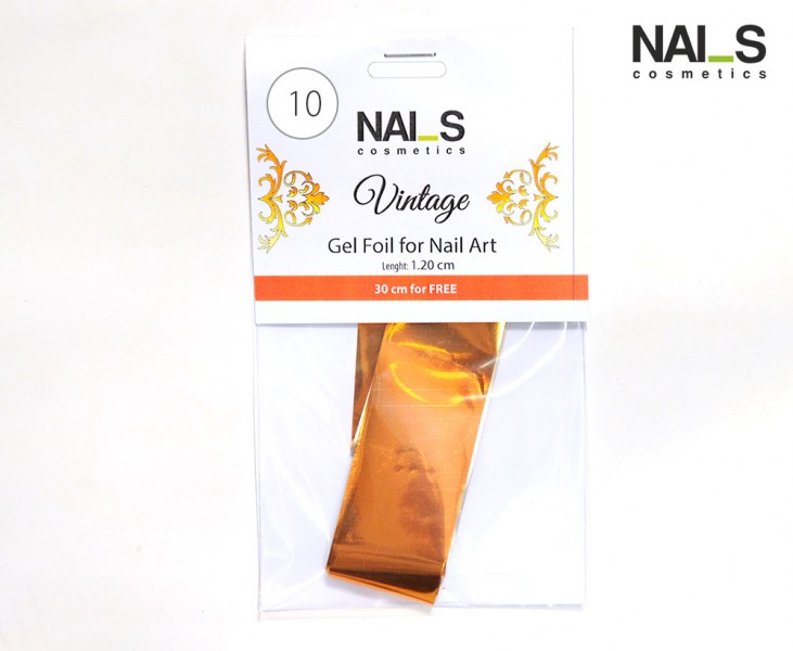 Фольга для декорации ногтей Nai_s cosmetics Vintage gel foil for nail art фото