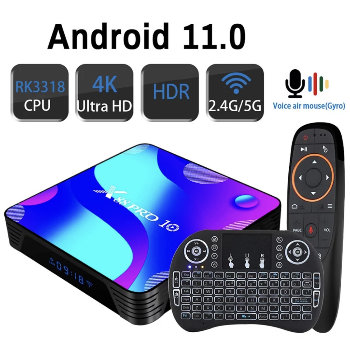 Приставка для цифрового ТВ Aliexpress X 88 Pro 10 (Android 11), 4к 128 Gb |  отзывы