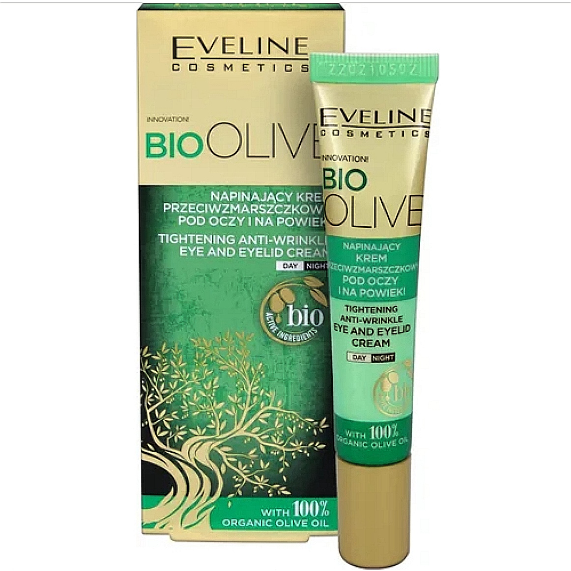 Крем для кожи вокруг глаз Eveline Подтягивающий против морщин дневной/ночной  bio olive фото