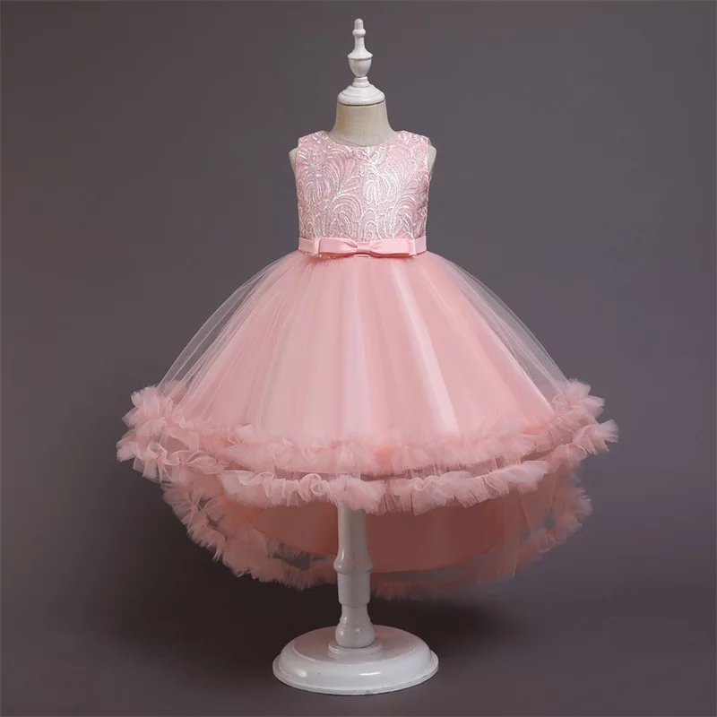 Бальное платье AliExpress New Children's Long Layered Lace Evening Dresses for Girls;  Elegant prom dresses. фото