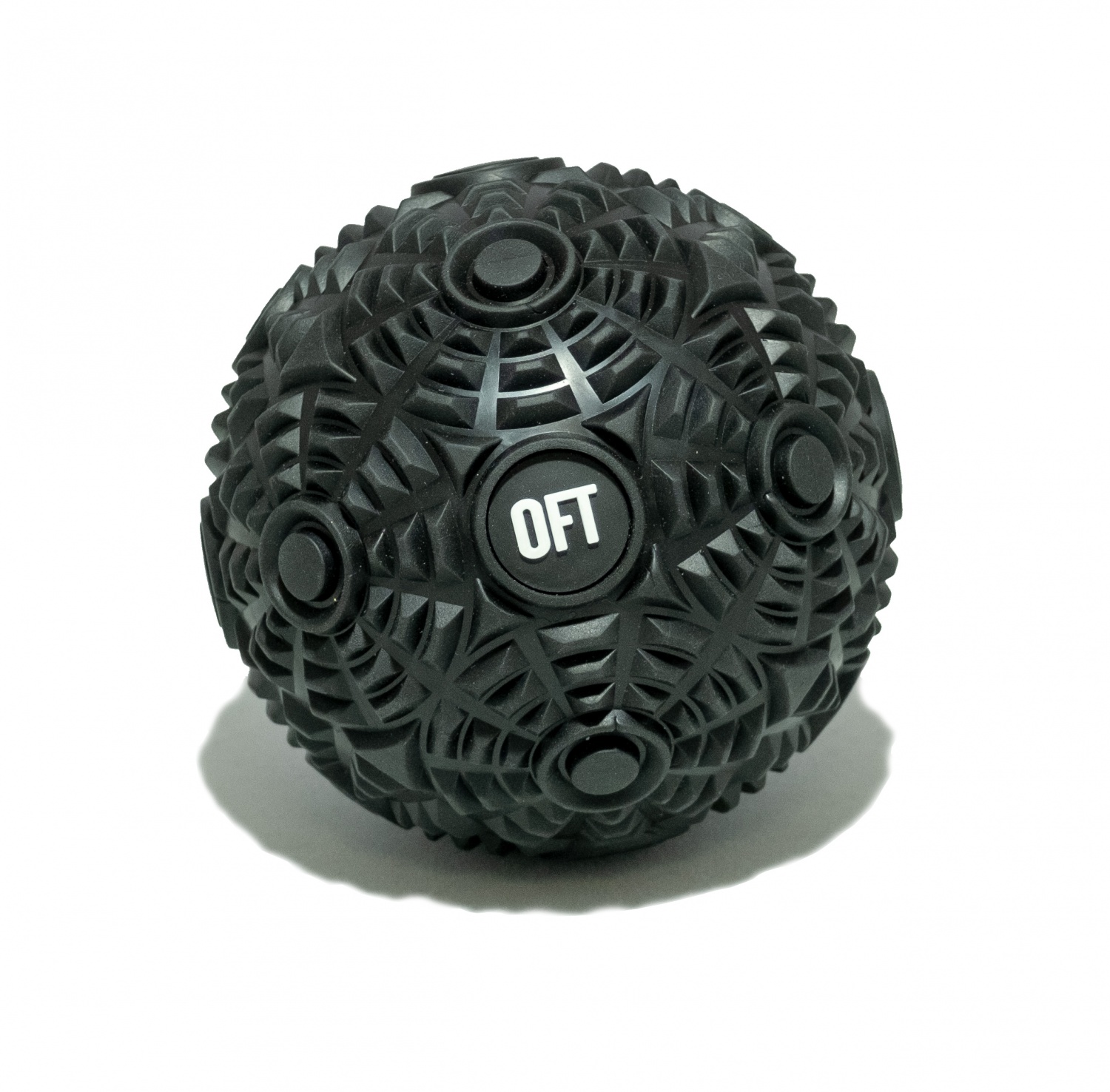 Мяч массажный Original FitTools Premium Black 12 см CYBERBALL - «Прокатать  боль в спине, разгрузить мышцы после тренировок, сделать бомбический массаж  ног... всё это можно сделать дома с помощью массажного мяча. Что