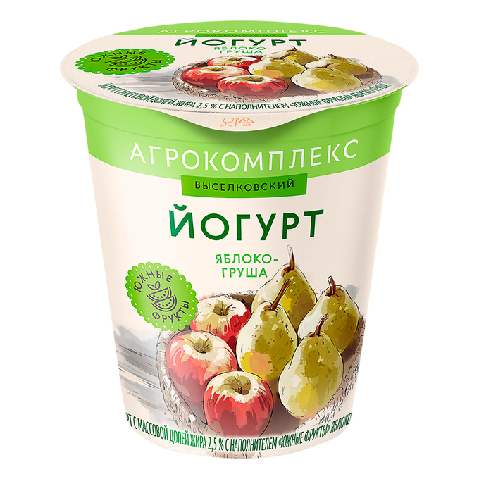 Йогурт Агрокомплекс Южные фрукты Яблоко-груша - «Хороший йогурт, пахнет ...
