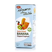 Сладости Sia Market Ломтики вяленого банана в йогуртовой глазури 75 гр. / SOLAR DRIED BANANA DIPPED YOGHURT 75G фото