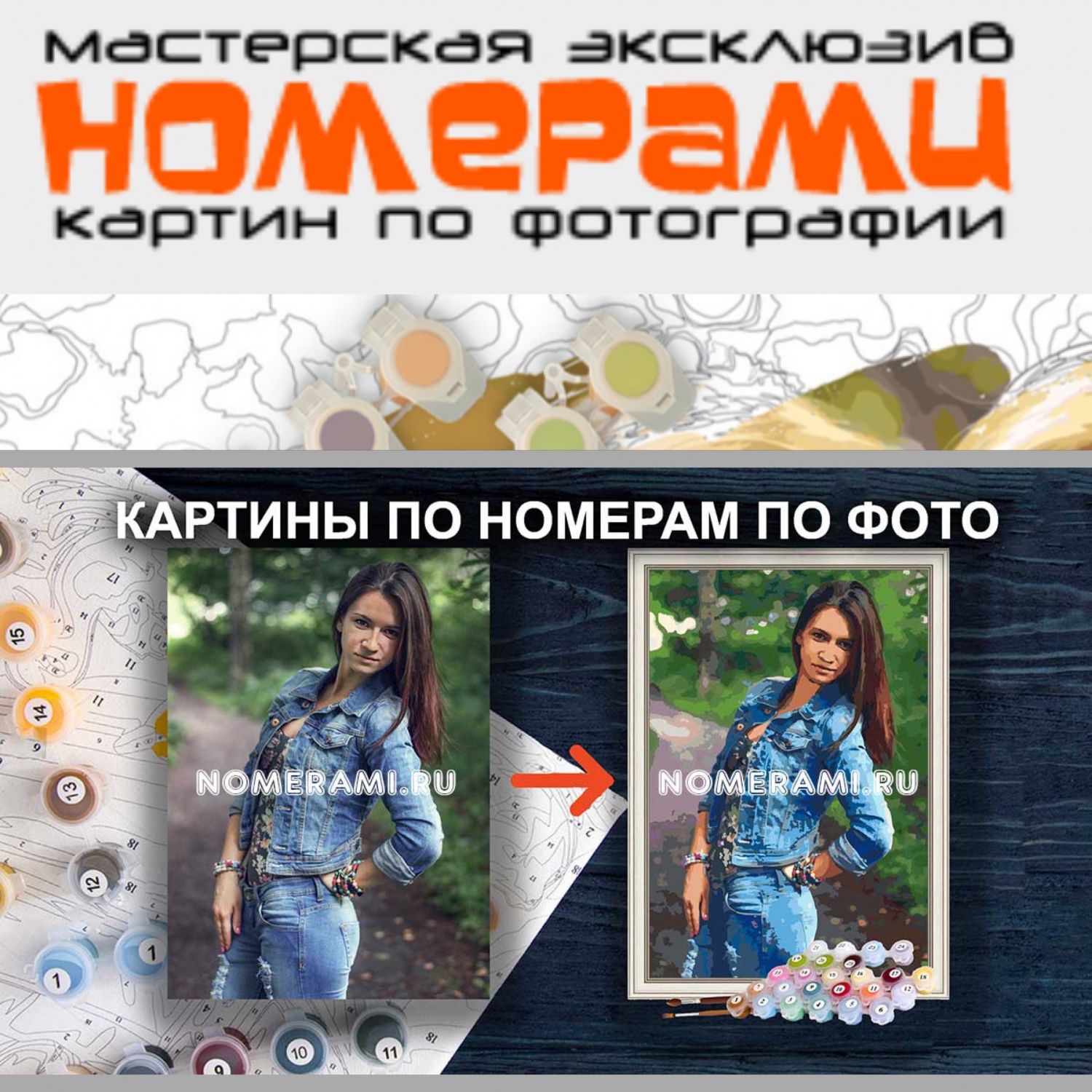 Сайт Nomerami.ru - картины по номерам по фото на заказ фото