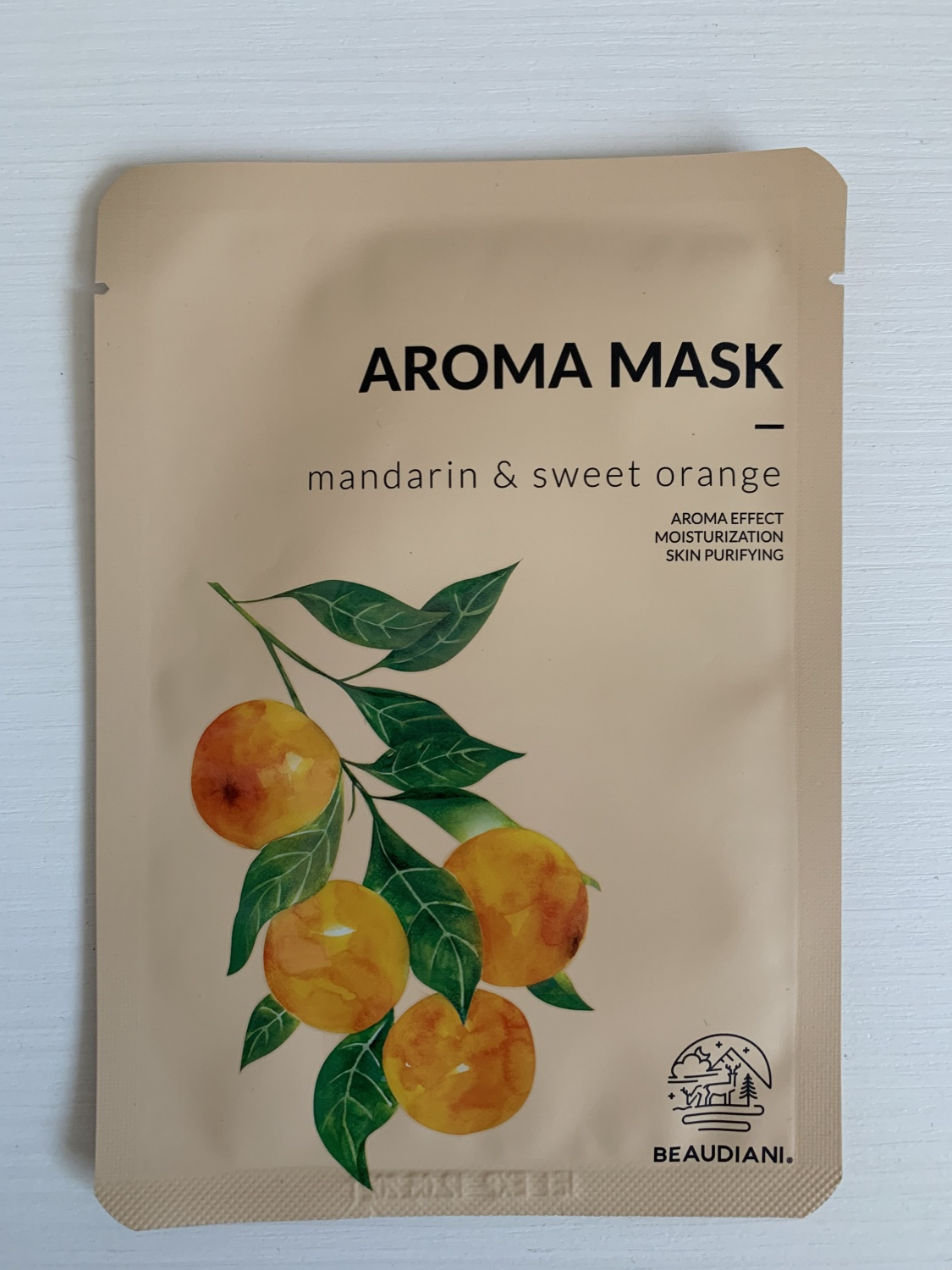 Тканевая маска для лица Beaudiani Aroma mask (mandarin & sweet orange) |  отзывы