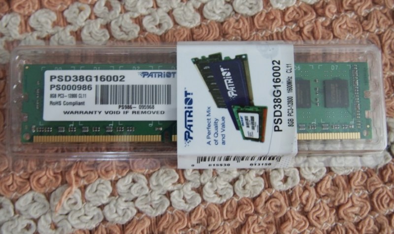 Оперативная память Patriot PSD38G16002 | отзывы