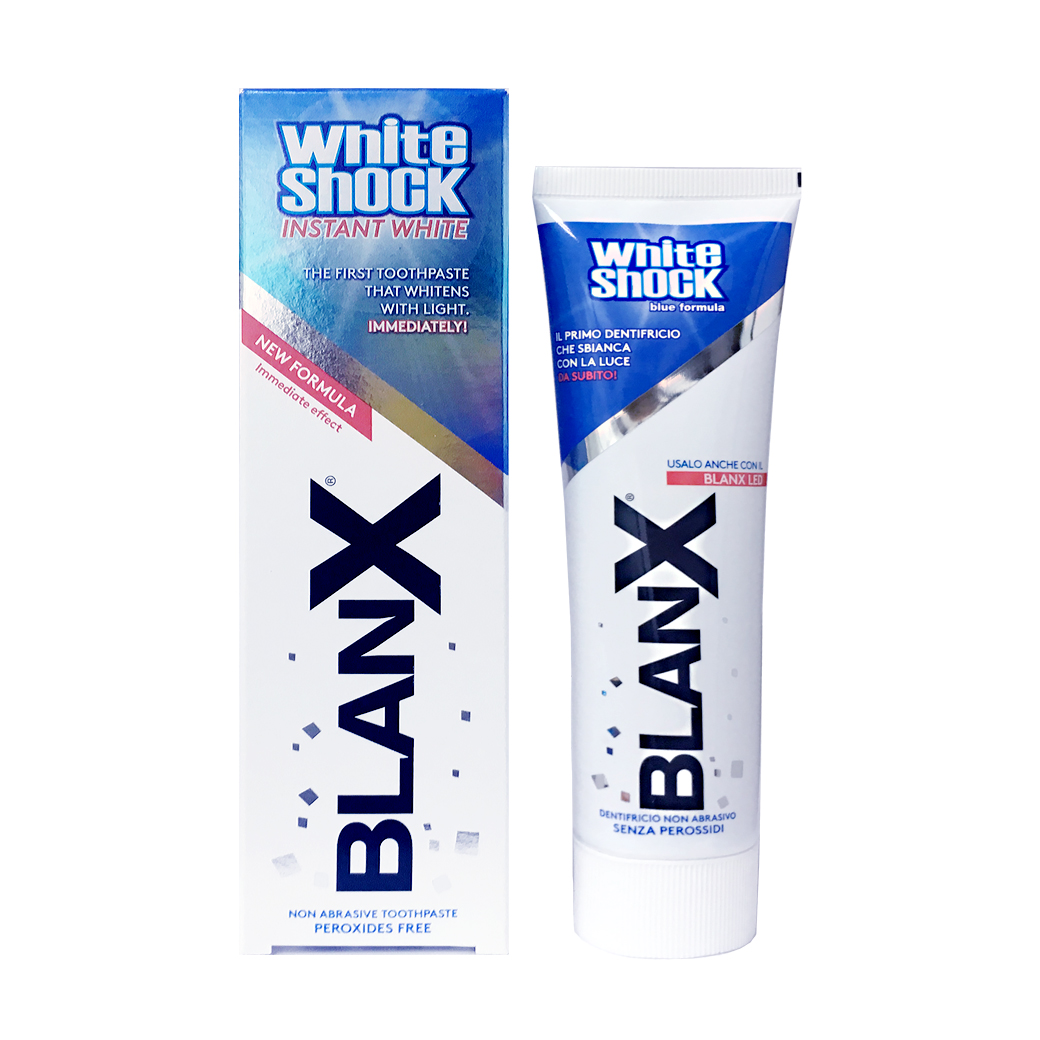 Паста blanx white. Blanx White Shock. Зубная паста Бланкс Вайт ШОК. Зубная паста отбеливающая Nordic White 75 мл Blanx. Зубная паста Blanx Extra White.