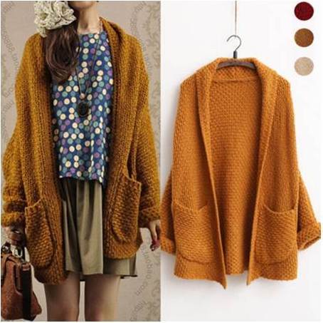 AliExpress New Autumn Long Sleeve Knitwear With Pocket Female Casual Knitted Sweater Overcoats Cardigans Coats For Women