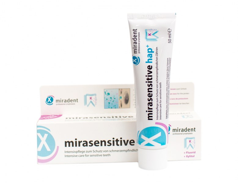 Зубная паста Miradent Mirasensitive hap+ для чувствительных зубов фото
