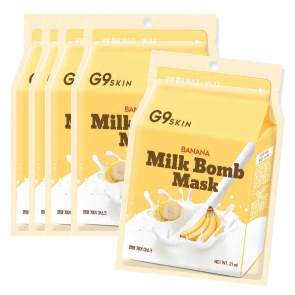 Тканевая маска для лица G9 SKIN Banana Milk bomb mask фото