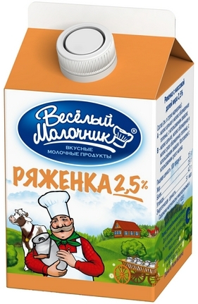 Ряженка Веселый молочник 2,5% фото