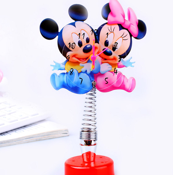 Часы-будильник Aliexpress Mickey Mouse Cartoon spring alarm clock desk clock heart gift clock 158063 фото