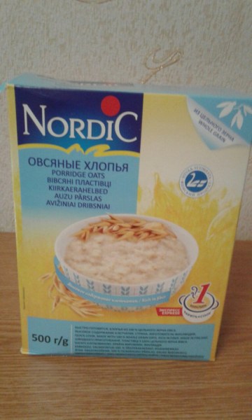 Каша nordic овсяная быстрого приготовления