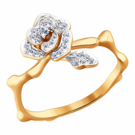 Ювелирные изделия SOKOLOV Кольцо из золота с бриллиантами (Артикул 1011277) фото