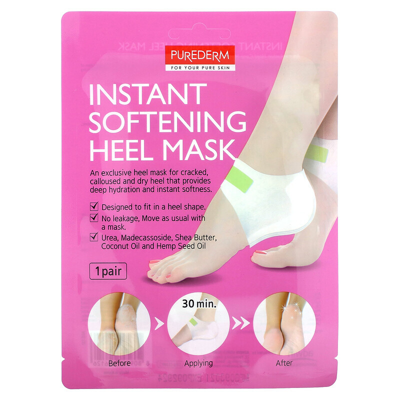 Маска-носочки для ног Purederm Instant Softening Heel mask (Мгновенная ...