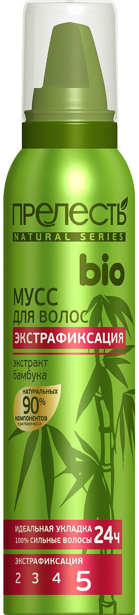 Мусс для волос ПРЕЛЕСТЬ bio ЭКСТРАФИКСАЦИЯ экстракт бамбука | отзывы