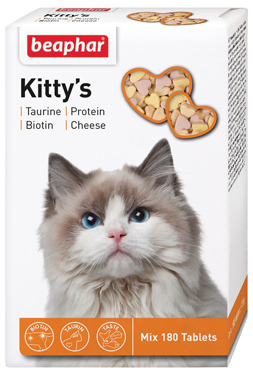 Витамины Beaphar Kittys Mix — Комплекс витаминов для кошек | отзывы