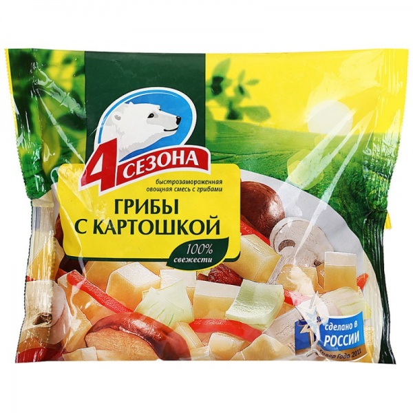 Овощи замороженные 4 сезона Грибы с картошкой | отзывы