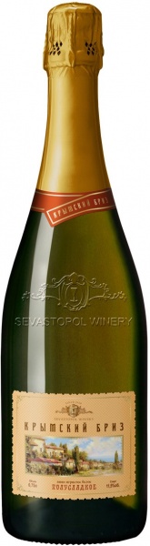 Игристое вино полусладкое Sevastopol Winery белое Крымское "Крымский ...
