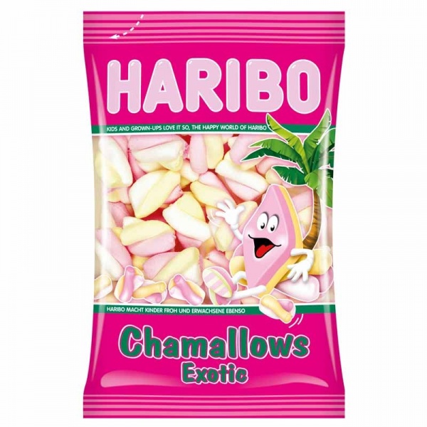 Экзотик отзывы. Харибо мармелад Chamallows. Haribo зефир. Зефир Харибо. Маршмеллоу Харибо.