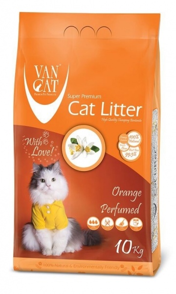 Наполнитель для кошачьего туалета Van Cat Комкующийся с ароматом апельсина, Orange Parfumed фото