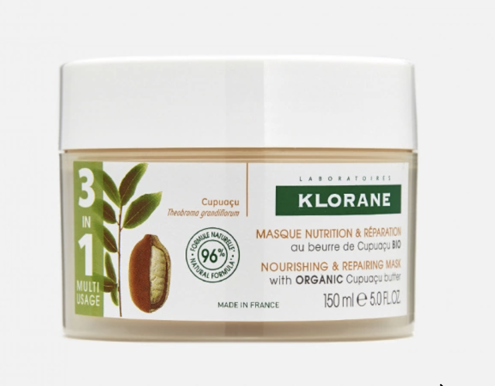 Маска для волос Klorane 3 в 1 питательная и восстанавливающая с органическим маслом Купуасу фото