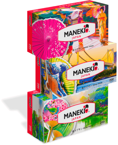 Салфетки бумажные Maneki Facial Tissue Ultra Soft 200шт(без аромата) фото