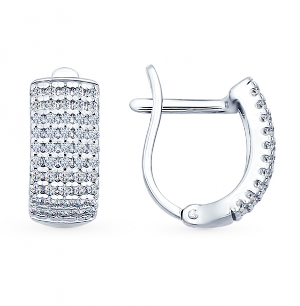 Серьги Sokolov jewelry Артикул 94021766 - «Шикарные серьги - дорожки SOKOLOV из серебра с фианитами. Смотрятся дорого, в стиле изделий из белого золота!»