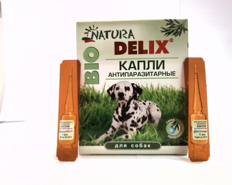 Противопаразитарные средства Delix Natura капли для собак фото